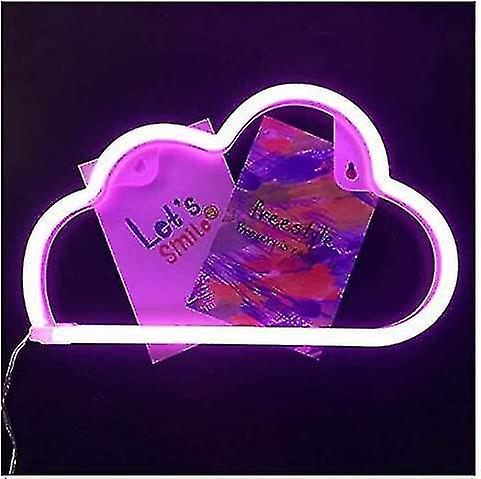 Neon Light Led Cloud Sign Shaped Decor Light Wall Decor For Chistmas Birthday Party Kids Room Living