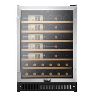 Galanz 24 in. 47-Bottle Wine Cooler in Stainless Steel with Electrical Temperature Control GLW57MS2B16