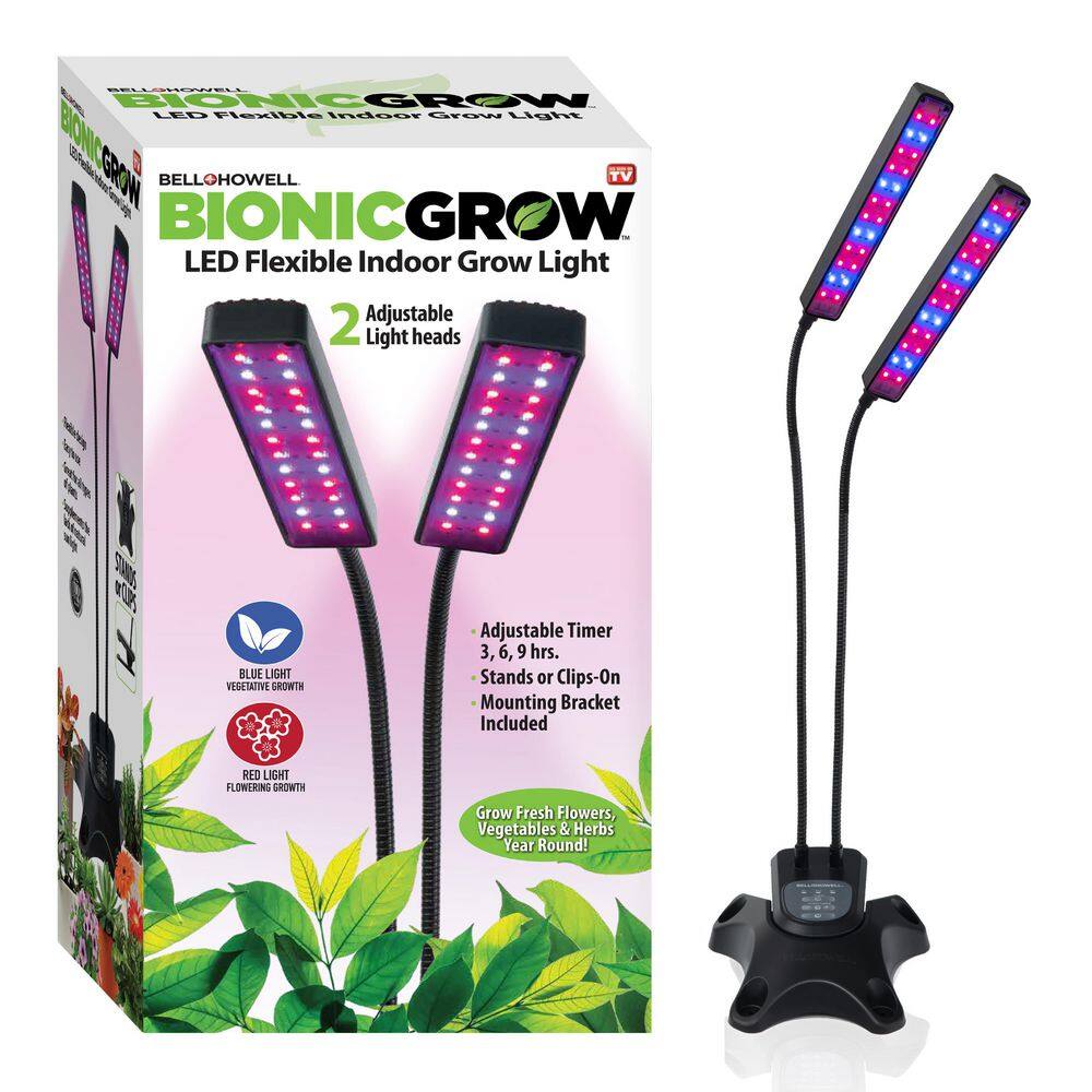 Bell + Howell Bionic Grow 5-Watt Equivalent Indoor LED Full Spectrum UV Flexible Plant Grow Light in Color Changing Lights 8717