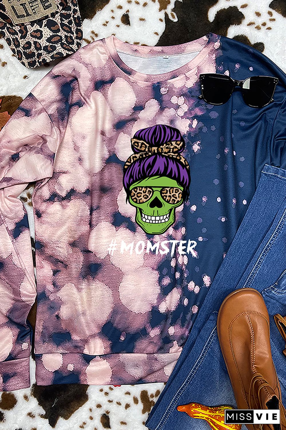 Halloween Momster skull Sweatshirt Women Wholesale