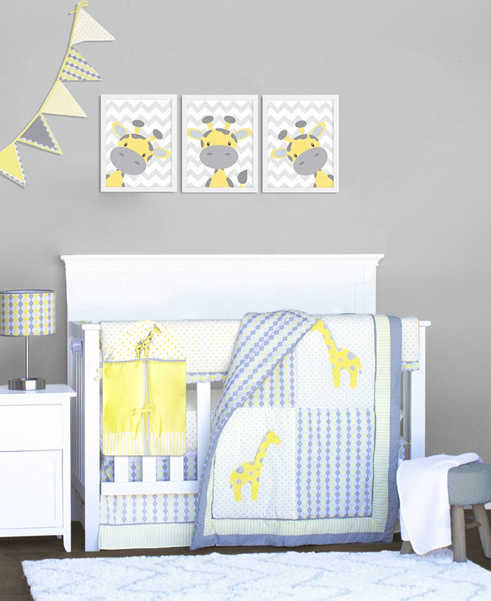 Pam Grace Creations Argyle Giraffe Crib Bedding Set