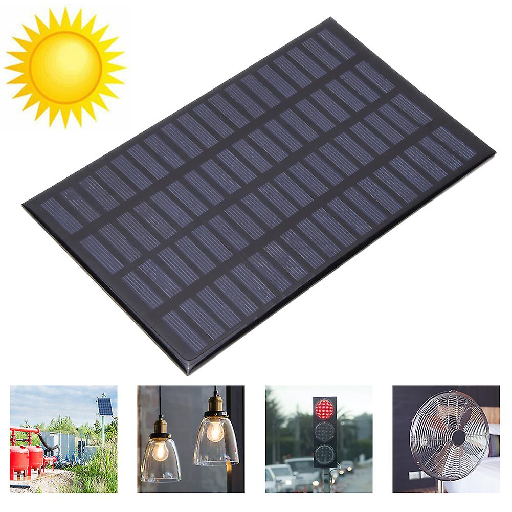 2.5w 18v Portable Black Stable Efficient Polycrystalline Silicon Solar Cell Panel For Diy Power Charger