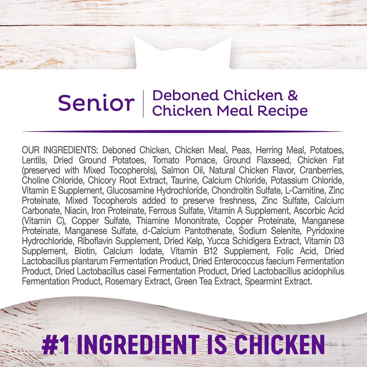 Wellness Complete Health Chicken and Deboned Chicken Grain-Free Senior Dry Cat Food