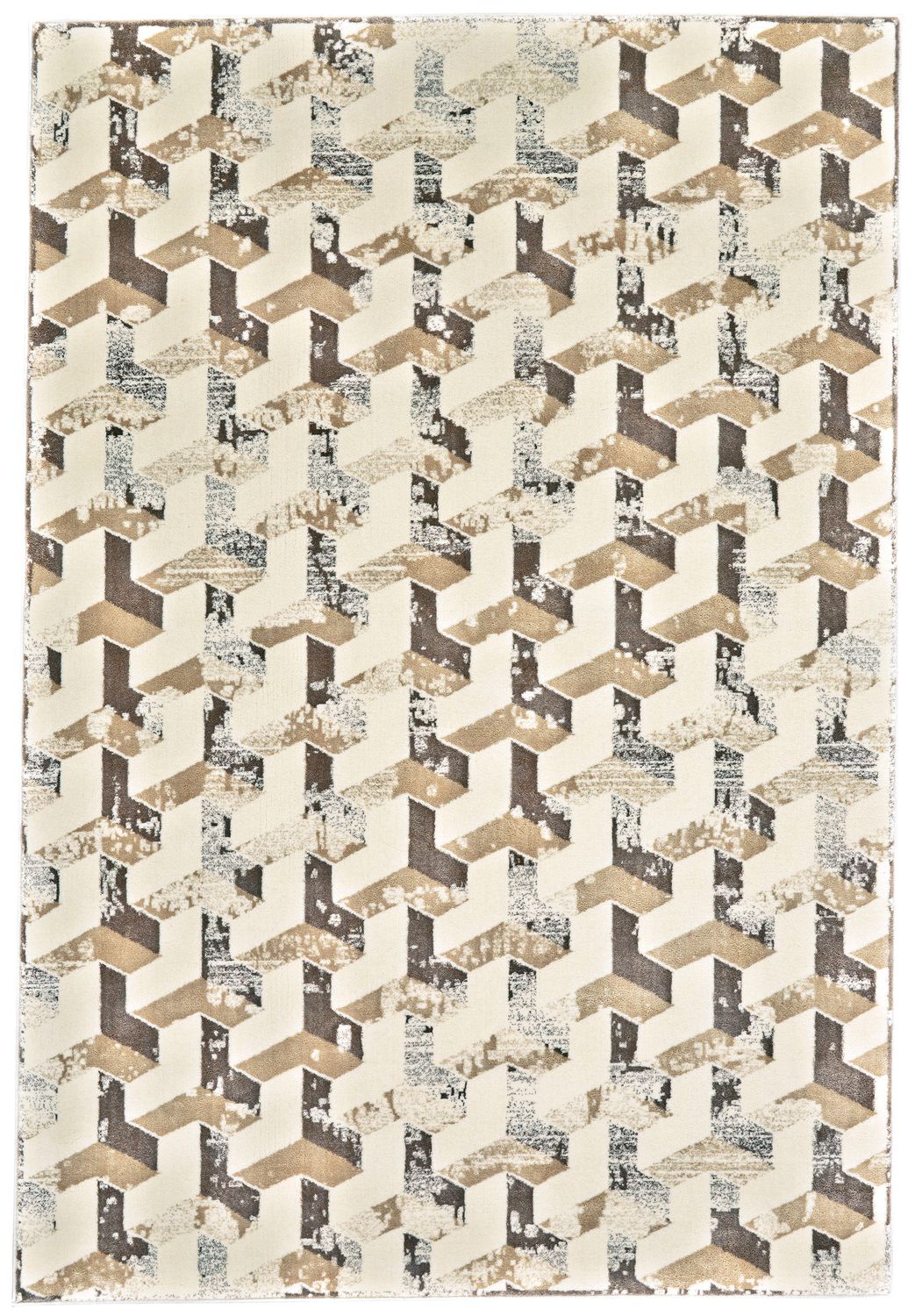 Nahele Cream and Brown Rug by BD Fine