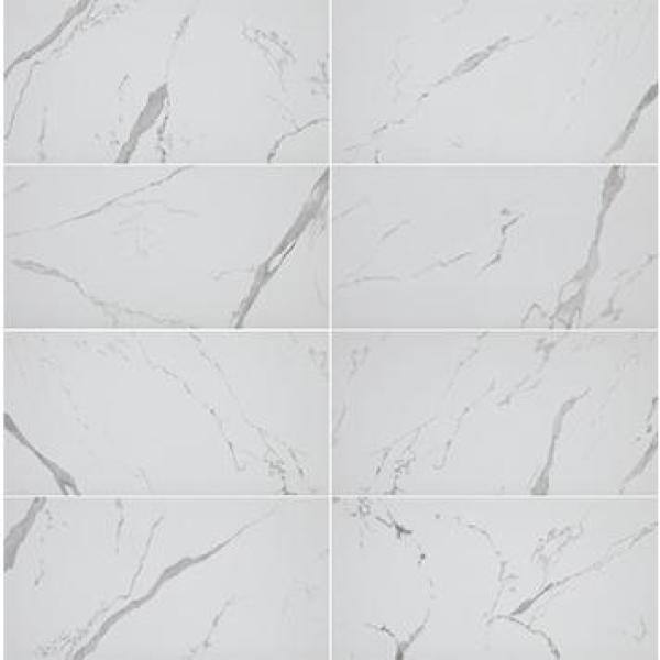 Florida Tile Home Collection Carrara Matte Rectified 12 in. x 24 in. Porcelain Floor and Wall Tile (13.3 sq. ft. case) CHDEAJ0212X24