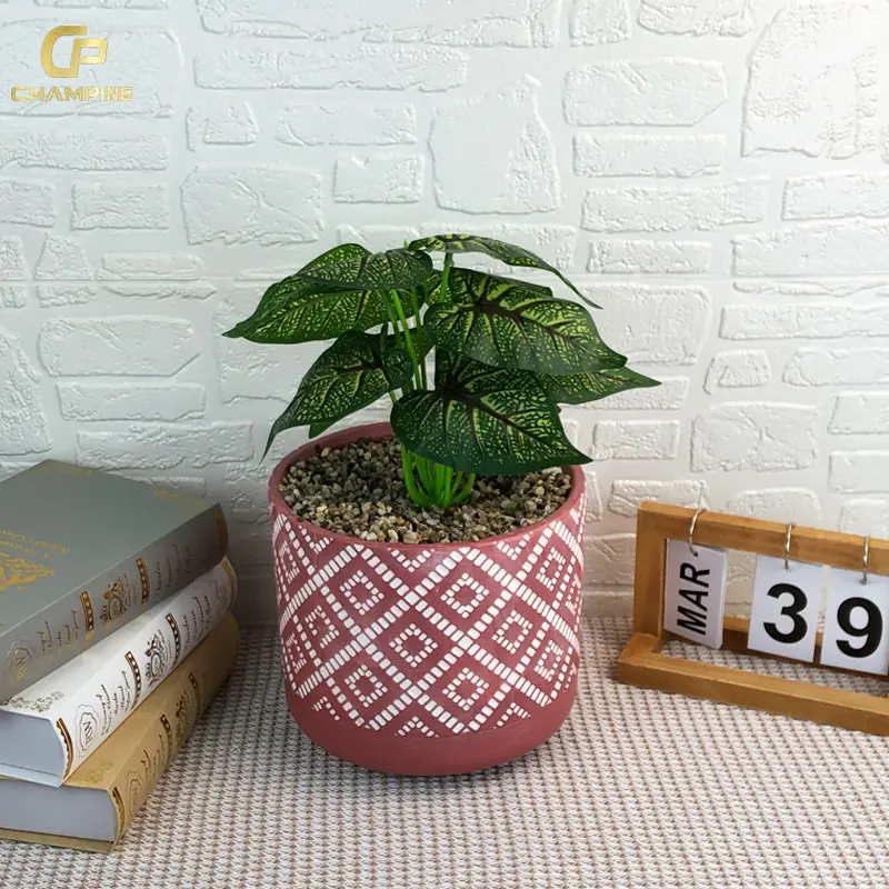 Custom Gardening supplies Ceramic Garden Flower Pot Decor Fake Plant Artificial Plants And Flowers