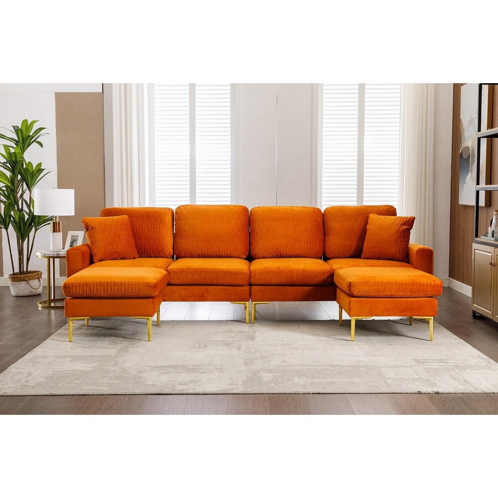 Velvet U Shape Sectional sofa