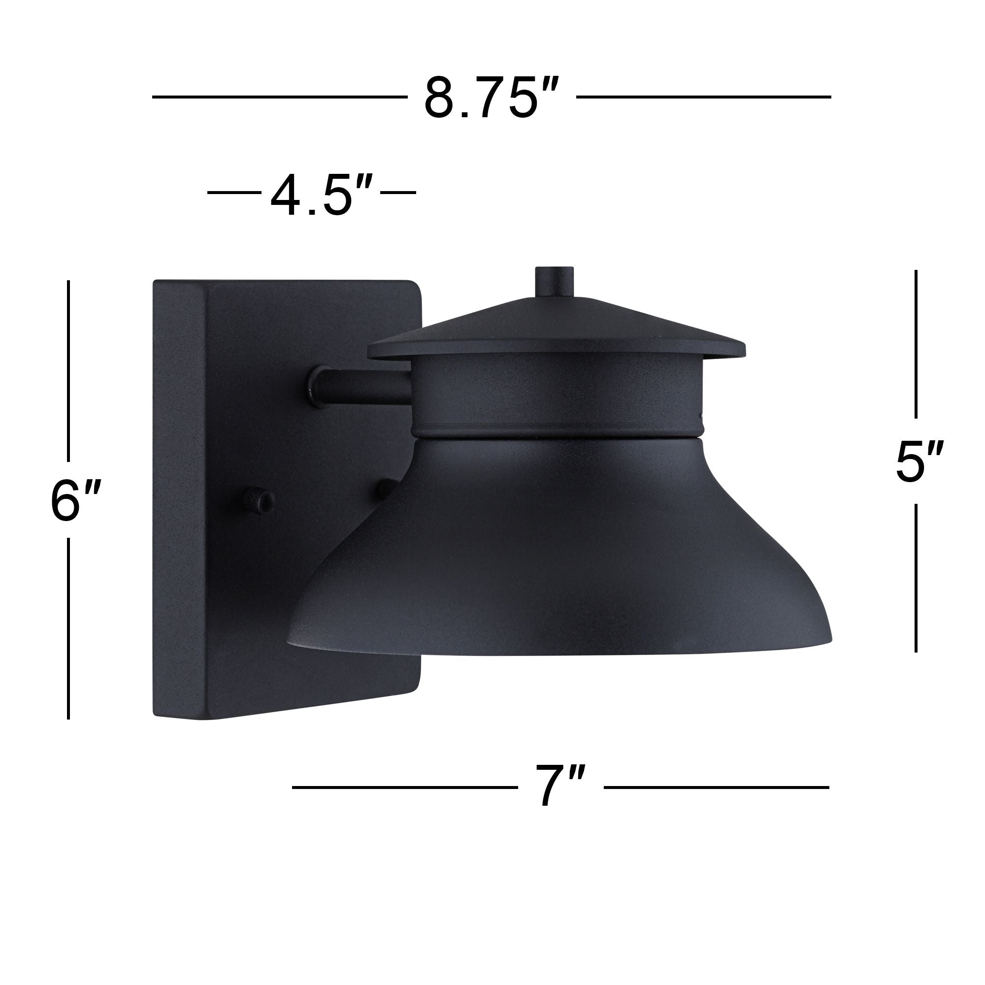 John Timberland Danbury 5" High Black Dark Sky Led Outdoor Wall Light