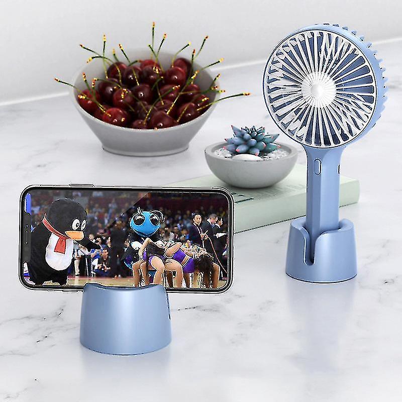 Usb Charging Handheld Fan Portable Handheld Mini Charging Stand Fan (blue)