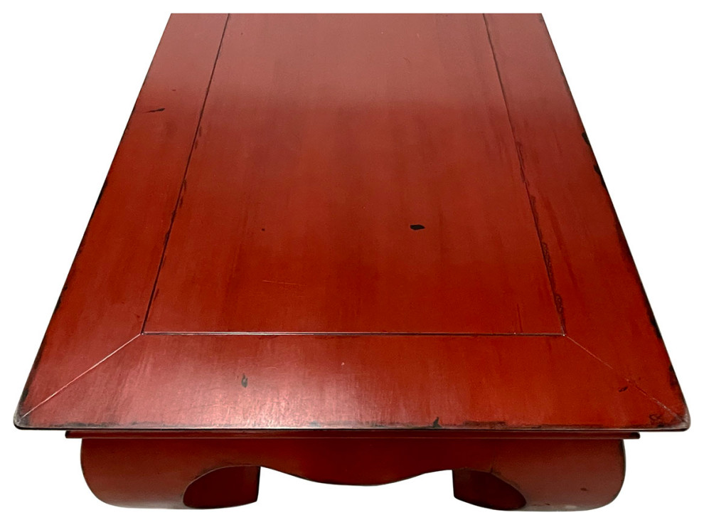 Consigned Vintage Chinese Red Lacquered Ming Dynasty Style Coffee Table   Asian   Coffee Tables   by Golden Treasures Antiques and Collectibles Inc  Houzz