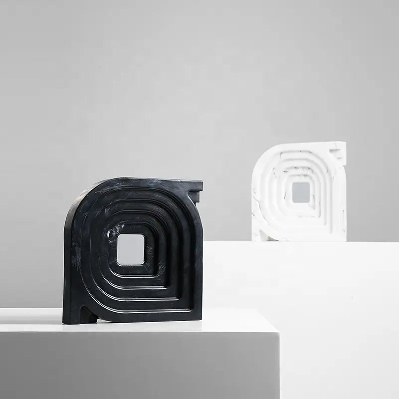 Square And Round Corner Ornaments Black Fc-Sz21105A