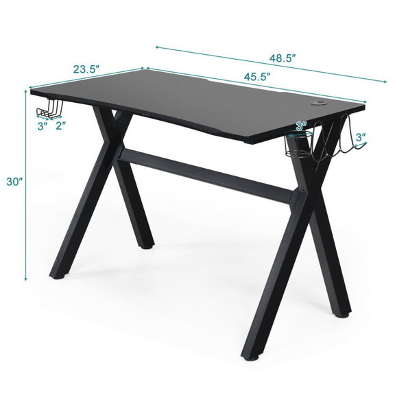 Costway 72586410 Ergonomic Gaming Desk with Mousep...