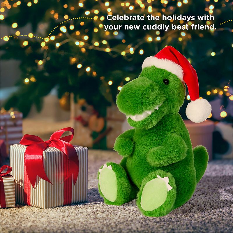 Wembley 9 Toy Plush T-Rex with Holiday Hat