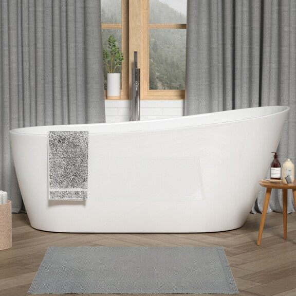 Acrylic Freestanding Soaking Bathtub 55 white W105...