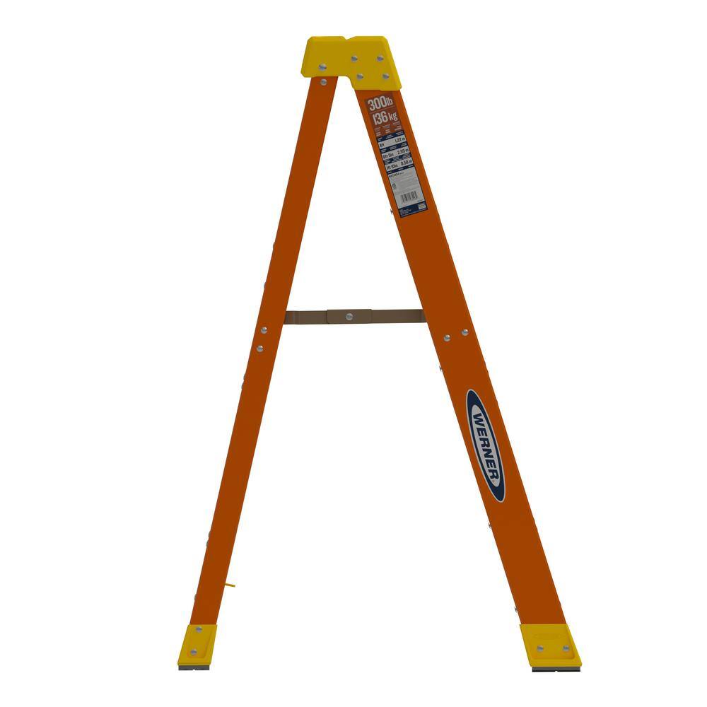 Werner 4 ft. Fiberglass Step Ladder (8 ft. Reach Height) with 300 lbs. Load Capacity Type IA Duty Rating NXT1A04