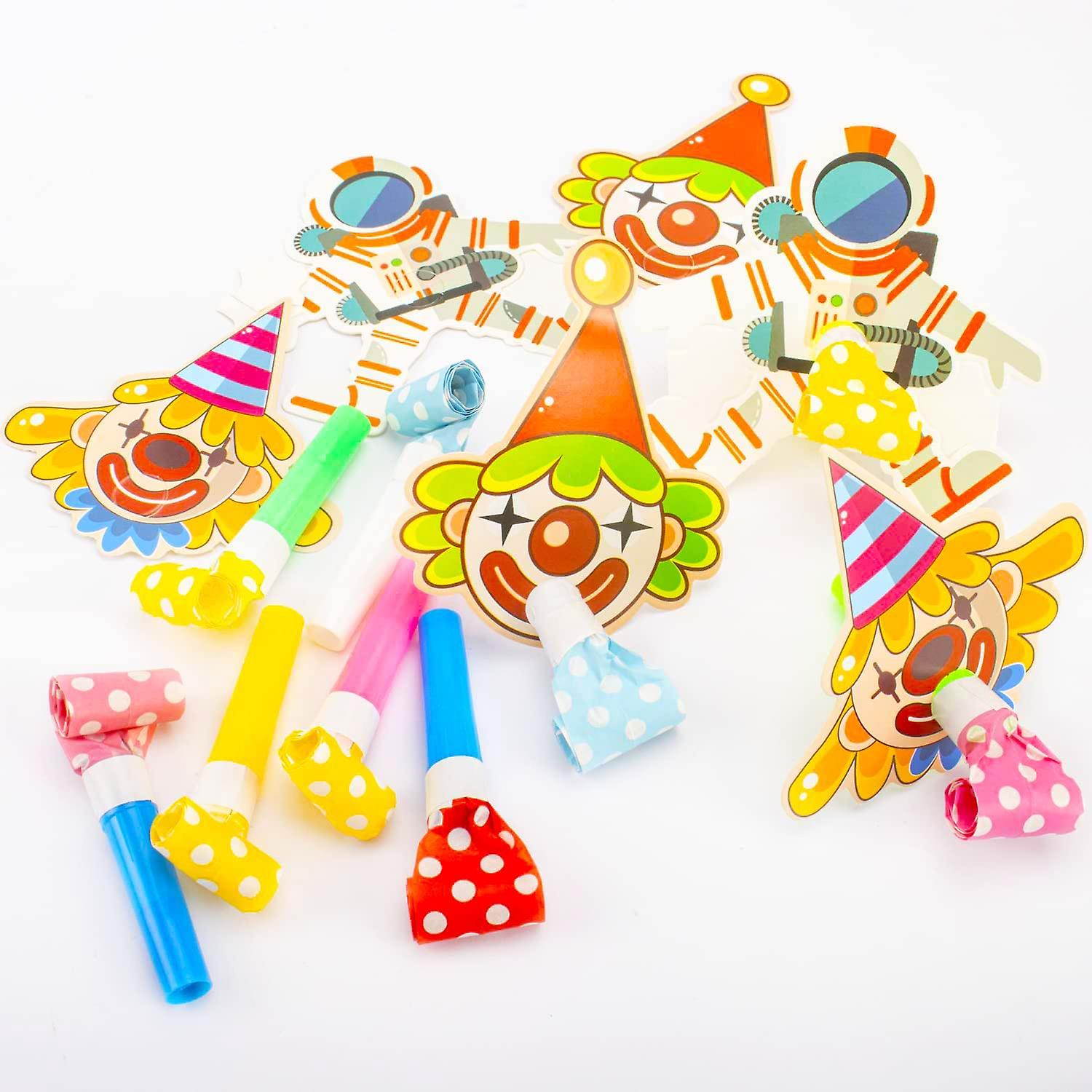 30 Pieces Character Party Horn Noisemakers Birthday Blow Horns Blowouts Whistles Party Favors Party Blower(3 Kinds Profession)