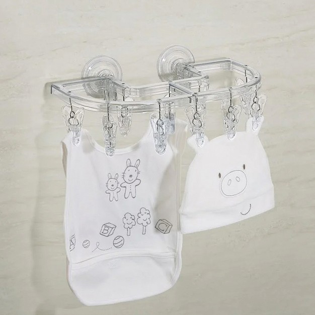 Better Houseware Suction cup Laundry Rack Clear