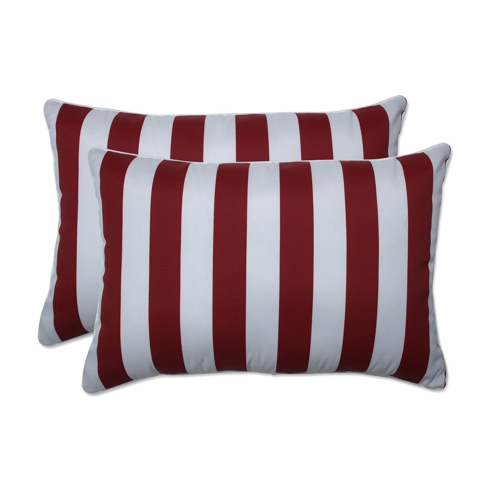 Pillow Perfect Outdoor Midland Americana Over sized Rectangular Throw Pillow (Set of 2)   16.5 X 24.5 X 5   16.5 X 24.5 X 5