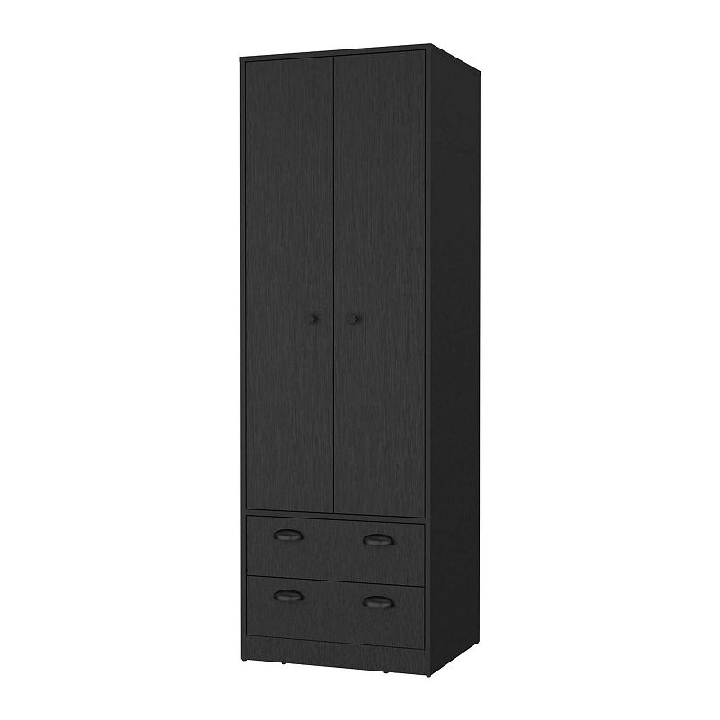 Denton Armoire with 2-Drawers and Hanging Rod