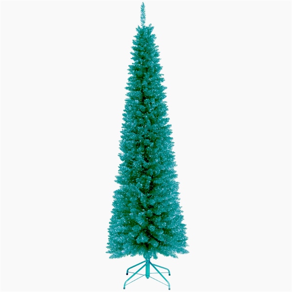 National Tree Company 6 ft. Turqoise Tinsel Christmas Tree