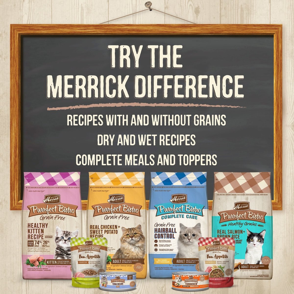 Merrick Purrfect Bistro Grain-Free Real Salmon + Sweet Potato Recipe Adult Dry Cat Food