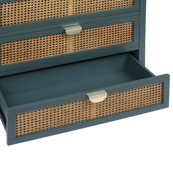 3 Drawer Natural rattan Cabinet - - 37925674