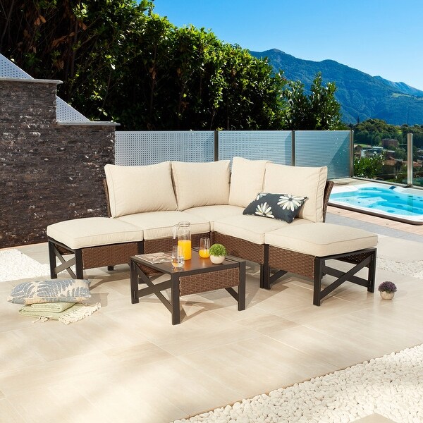 X-Arm 6-Piece Outdoor Conversation Set - Overstock - 33035727