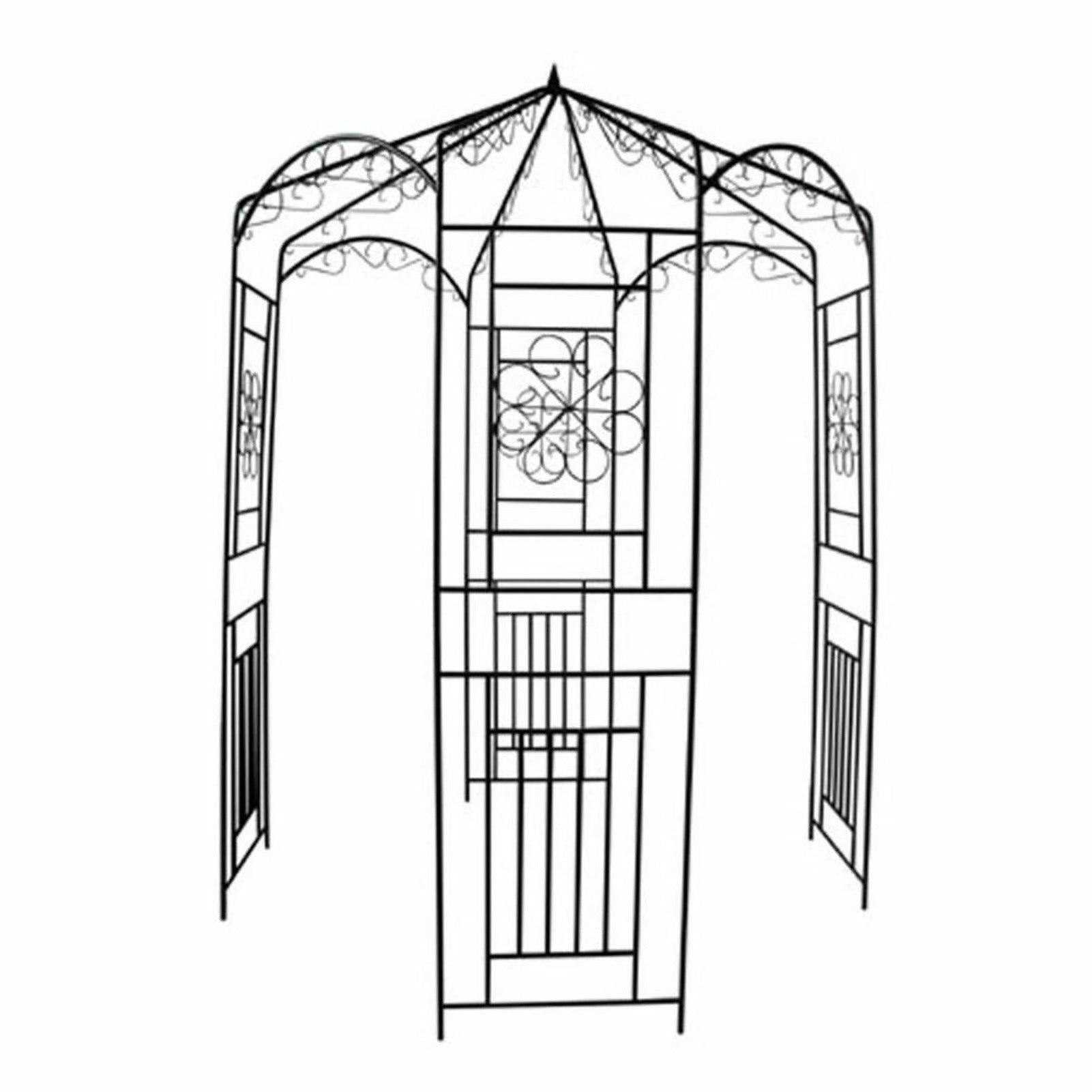 CACAGOO Garden Arch 98.4" Black