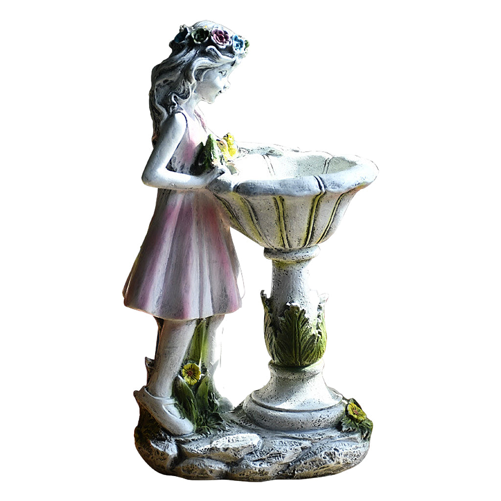 Garden Statue Art Outdoor Decorations, Large Resin Sculpture LED Light Collectibles Sculpture, Outside Lawn Patio Yard Porch,Ornament Gift