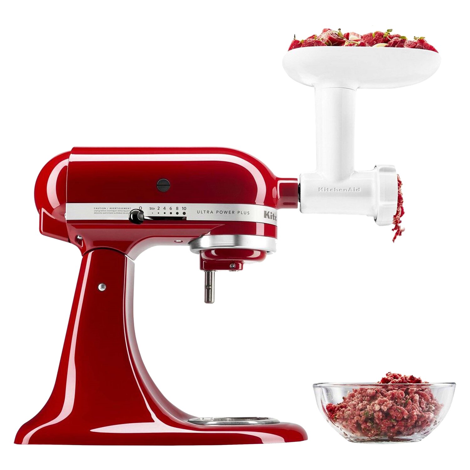 KitchenAid Food Grinder + Fresh Prep Slicer/Shredder Attachment Bundle， KSM2VSGA