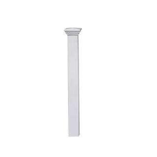 Zippity Outdoor Products No-Dig 2 in. x 3-12 in. x 3-14 ft. Vinyl Newport Finishing Fence Post ZP19003