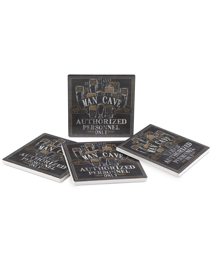 Thirstystone Man Cave 4-Pc. Coaster Set