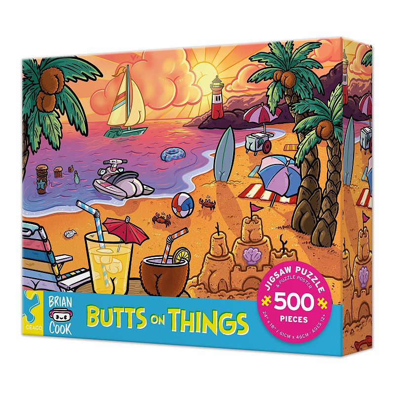 Ceaco Butts On Things Suns Out 500-Piece Jigsaw Puzzle