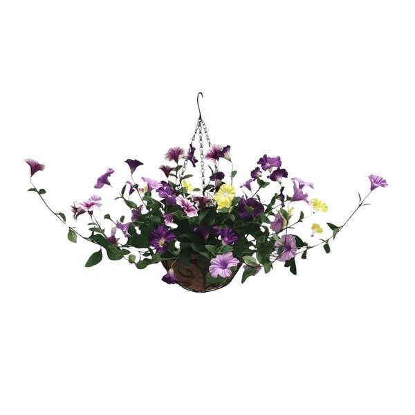 Faux Floral Hanging Basket