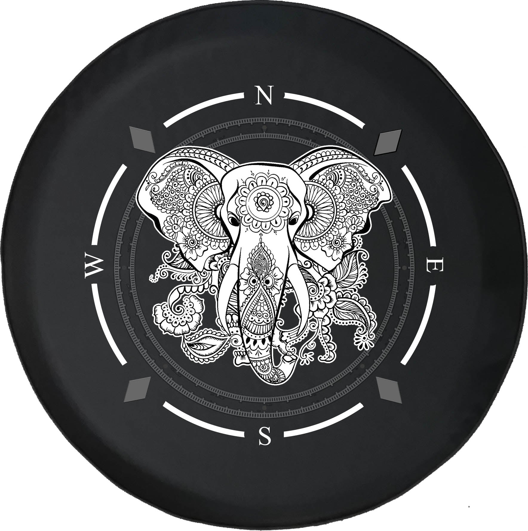 Spare Tire Cover Compass Mandala Elephant Wheel Covers Fit for SUV accessories Trailer RV Accessories and Many Vehicles