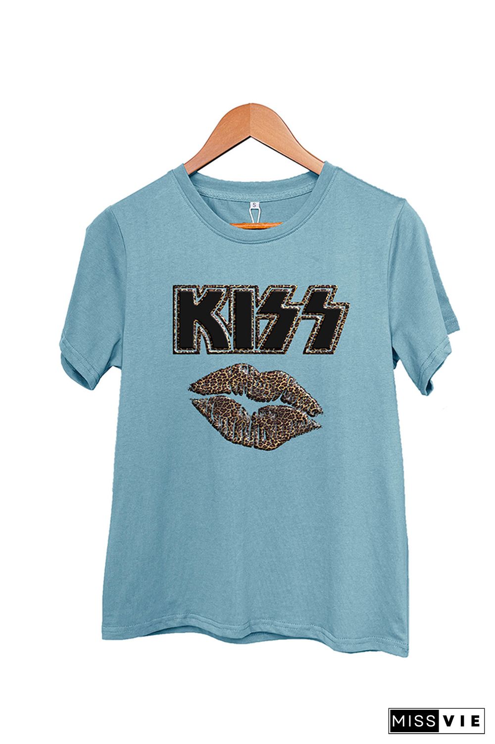 Rock Bands Kiss Lip Short Sleeve Graphic Tee Wholesale