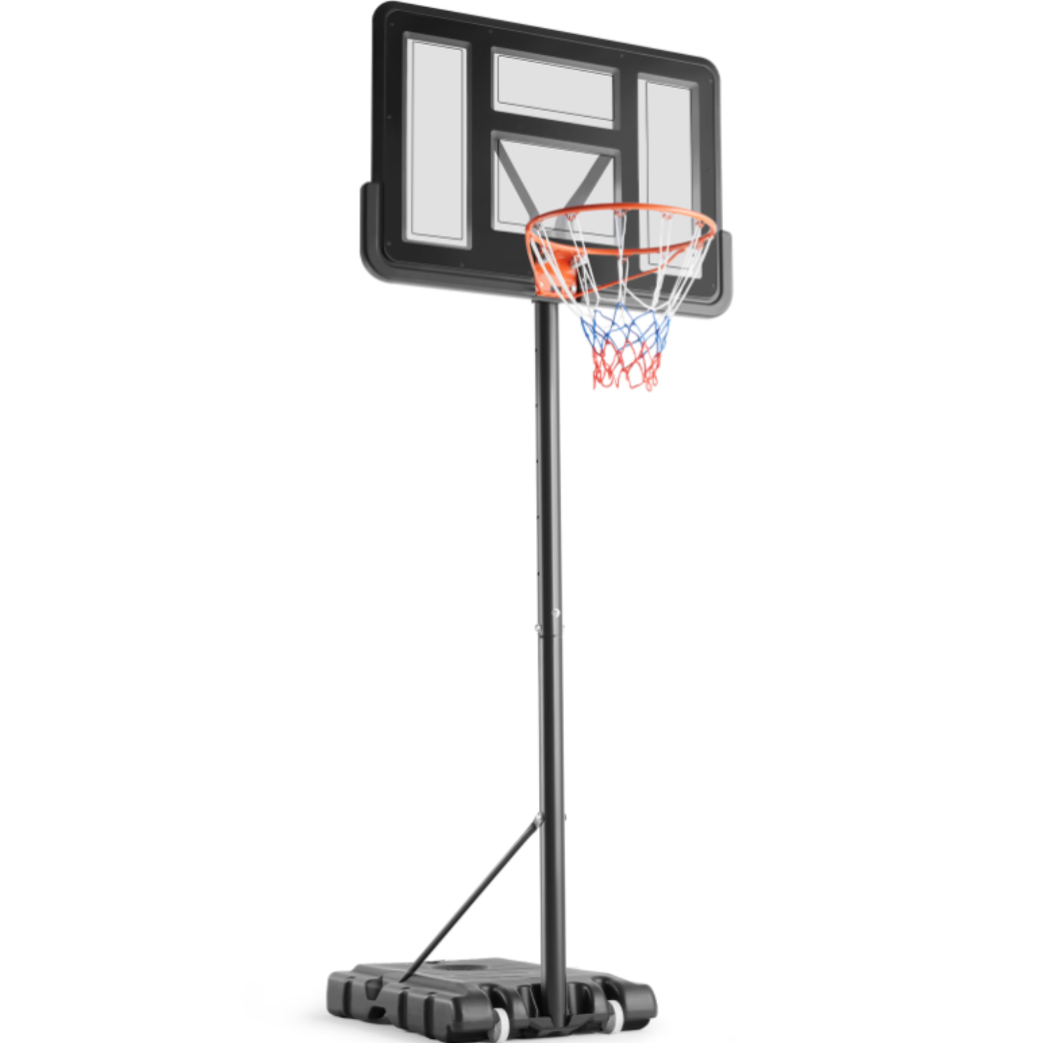 Outdoor Adjustable Basketball Stand, Portable Kids and Adult Basketball Stand, 4.2-10ft Height