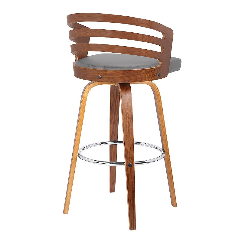 Armen Living Jayden Mid-Century Modern Swivel Bar Stool