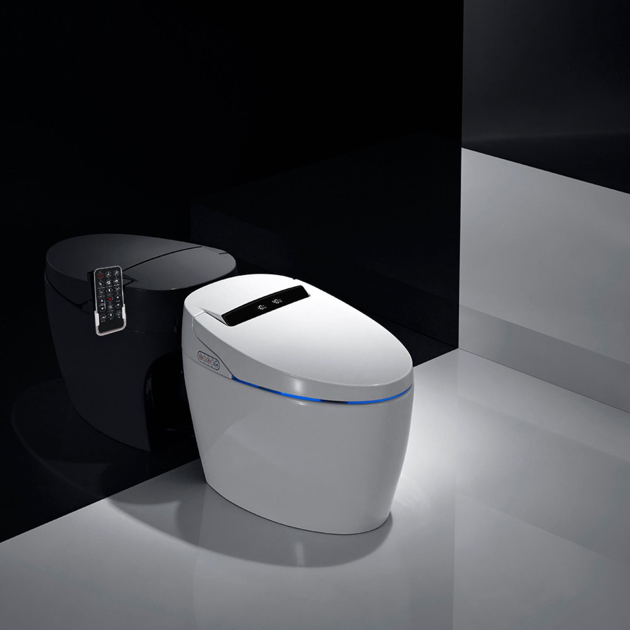 Ukeep Elongated one-piece Smart Toilet with Advance Bidet And Soft Closing Seat, Auto Dual Flush, UV-LED Sterilization, Heated Seat, Warm Water and Dry