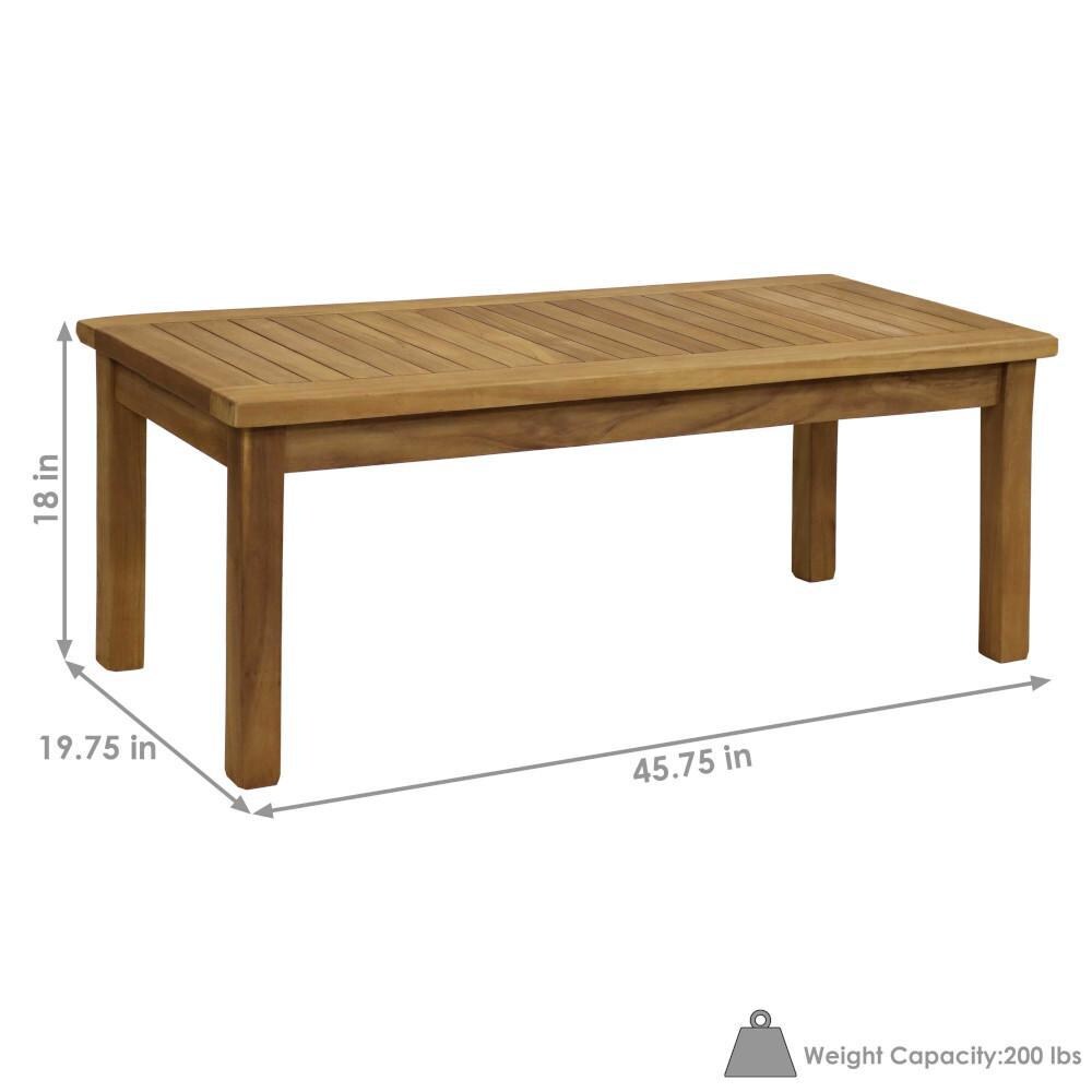 Ultimate Patio Wooden Teak Outdoor Coffee Table