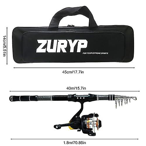 Telescopic Fishing Pole， Portable Travel Fishing Pole Kit with Bag， Balanced Fishing Rod and Lightwe