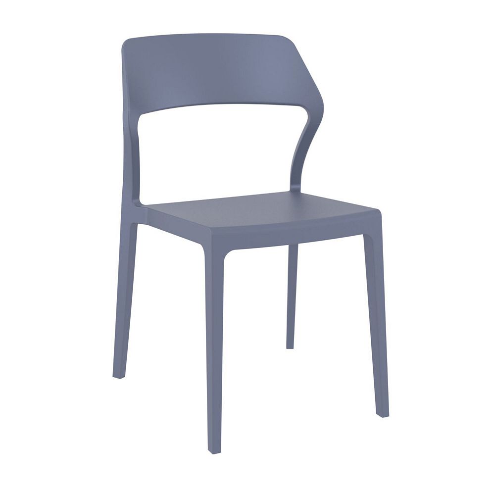 32.75 Gray Solid Patio Dining Chair