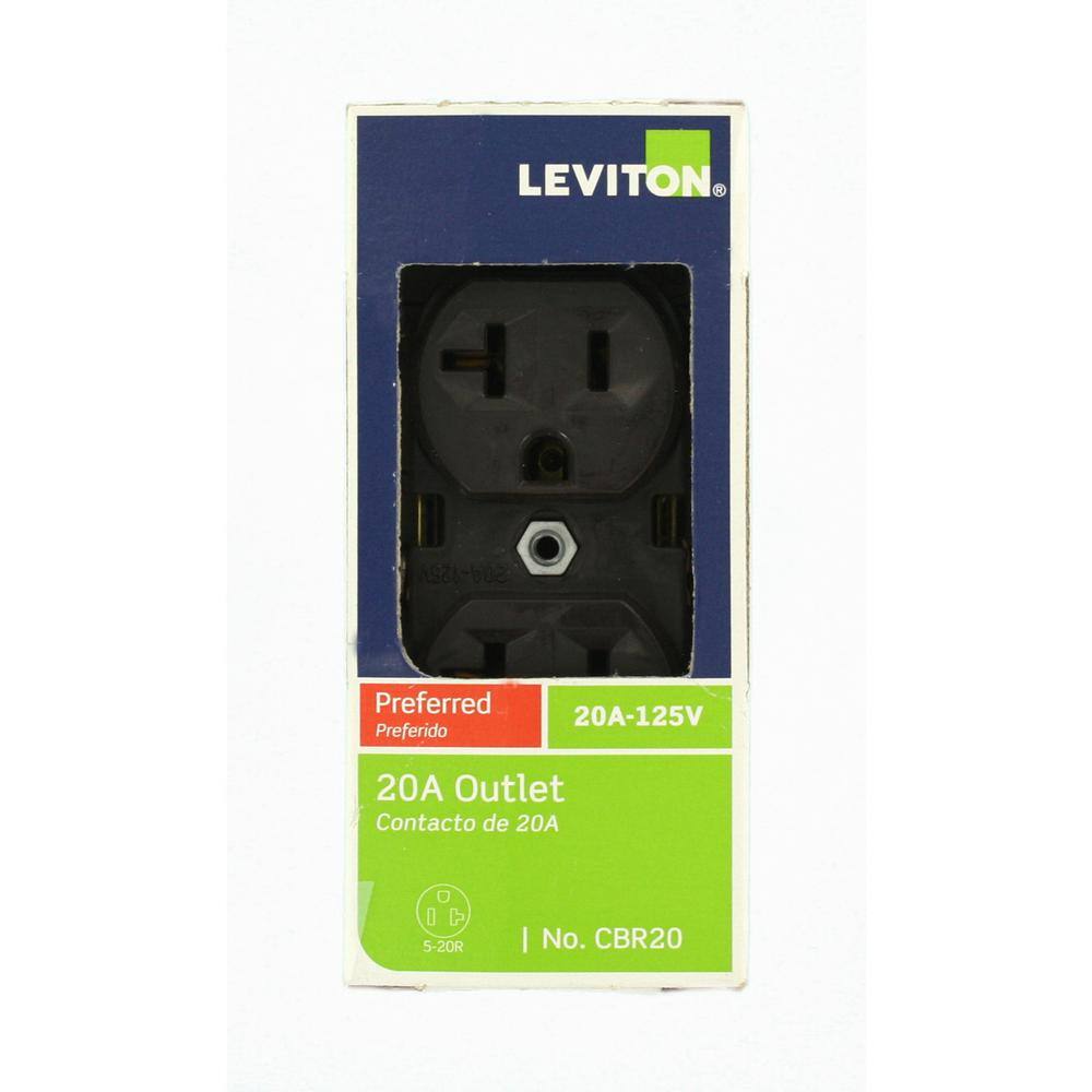 Leviton 20 Amp Commercial Grade Duplex Outlet Brown R50-CBR20-000