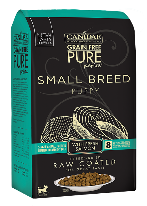 Canidae PURE Petite Small Breed Puppy Salmon Recipe Raw Coated Dry Dog