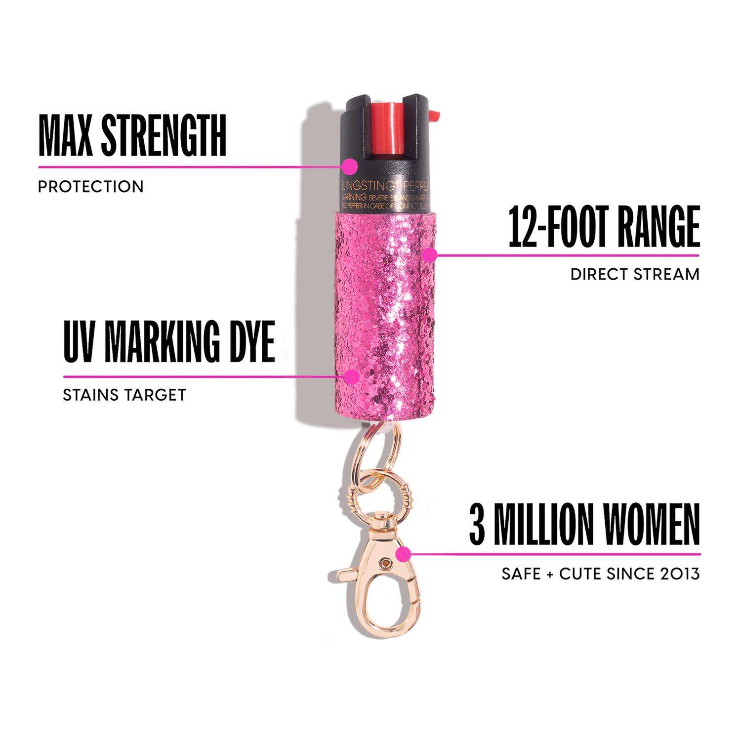 Blingsting Pink Plastic Pepper Spray