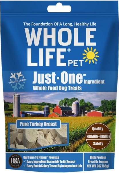 Whole Life Just One Ingredient Pure Turkey Breast Freeze-Dried Dog Treats