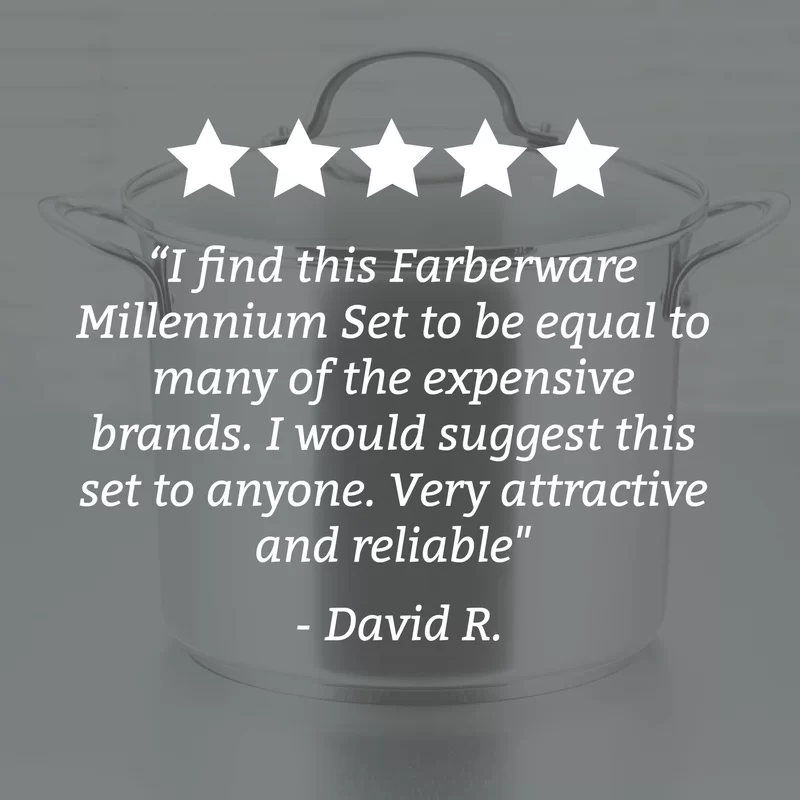 Farberware 75653 Millennium 10-Piece Stainless Steel Cookware Set