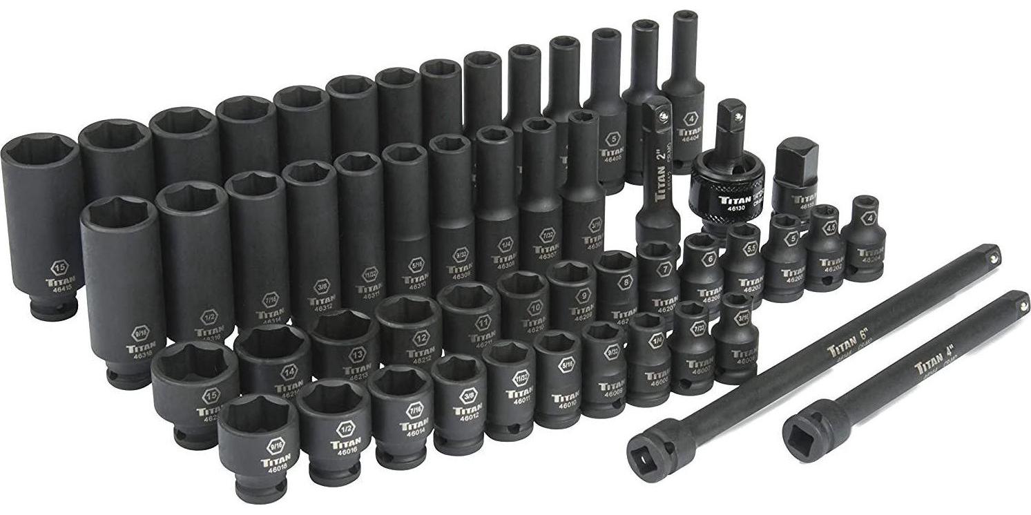 53 PC 1/4 DR SAE AND METRIC IMPACT SOCKET SET