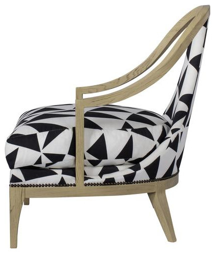 Lynette Chair Reagan Triangles   Contemporary   Armchairs And Accent Chairs   by Peachtree Fine Furniture  Houzz