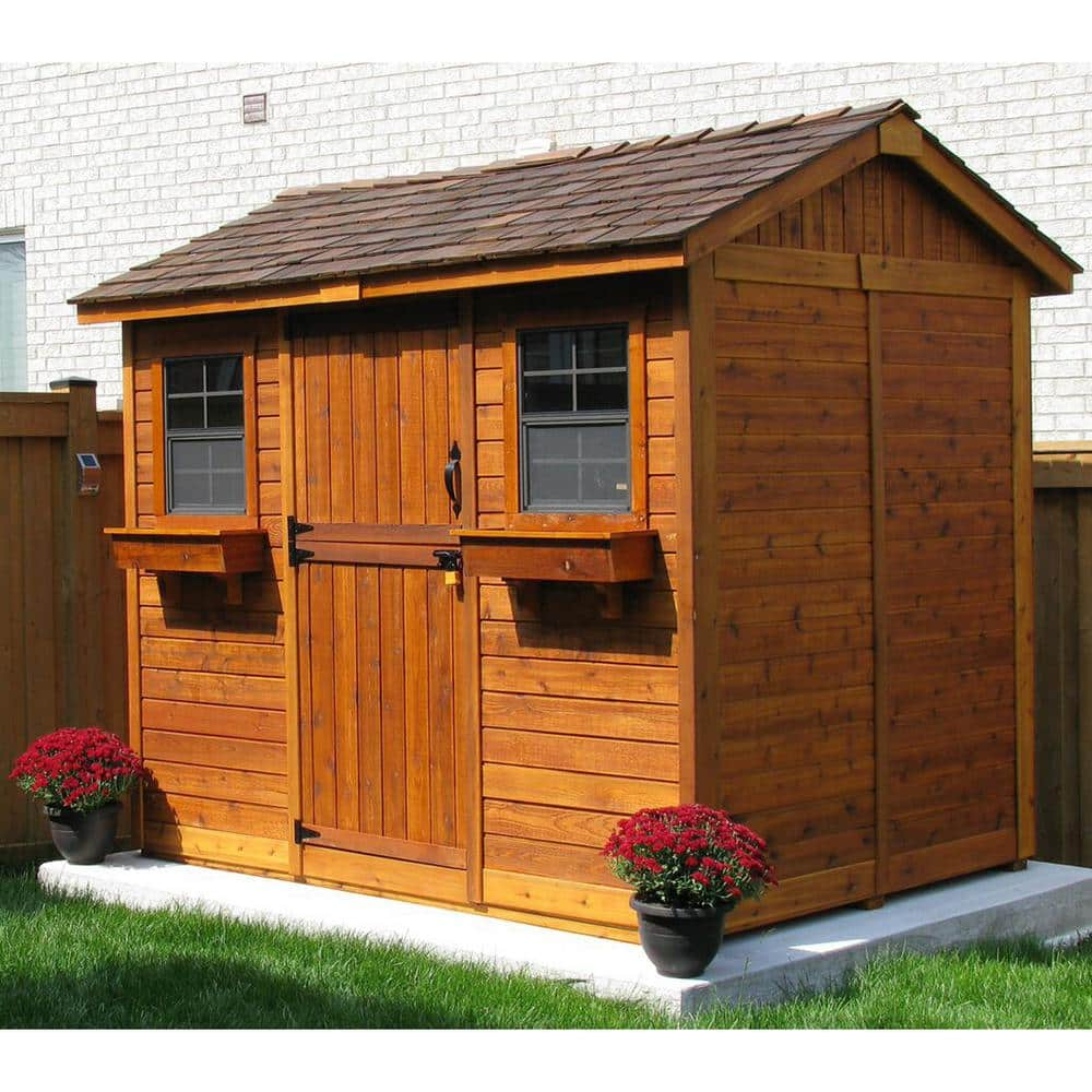 Outdoor Living Today Cabana 6 ft. x 9 ft. Western Red Cedar Garden Shed CB96